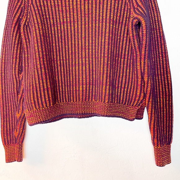 CAbi Melange Lava Cable Knit Ribbed Crewneck Pullover Sweater Size M - Picture 2 of 14